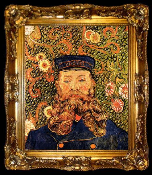 framed  Vincent Van Gogh Portrait of Joseph Roulin, ta009-2